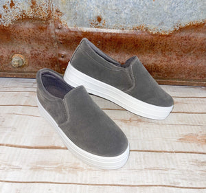 Gray Flatform Sneakers