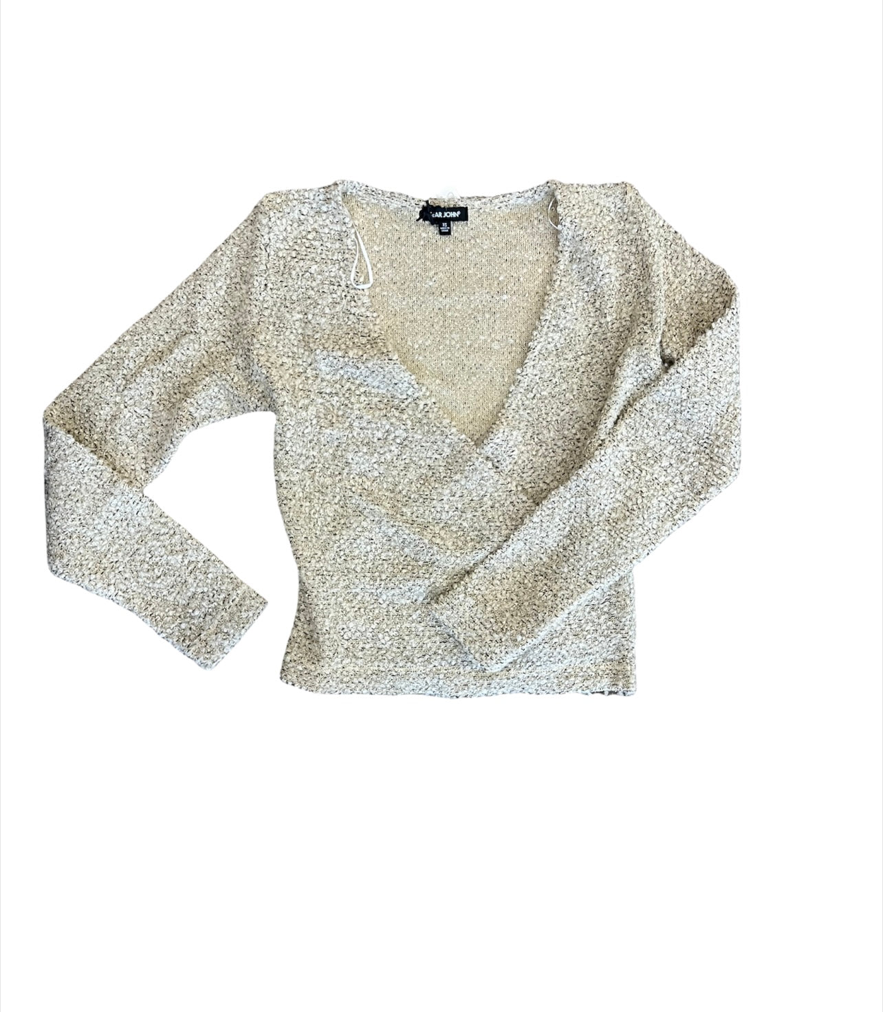 Brenda Oatmeal Wrap Sweater