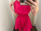 Hot Pink Sleeveless Mini Dress