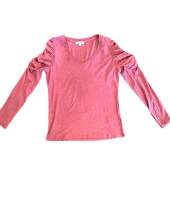 Rouching long sleeve top