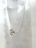 Cursive crystal initial necklace
