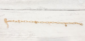 Gold chain anklets